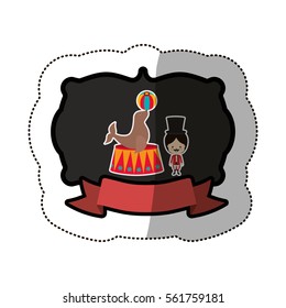 Circus tamer cartoon