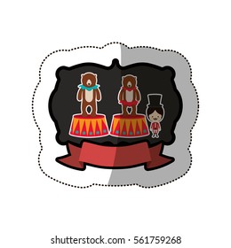 Circus tamer cartoon