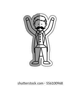 Circus tamer cartoon icon vector illustration graphic design