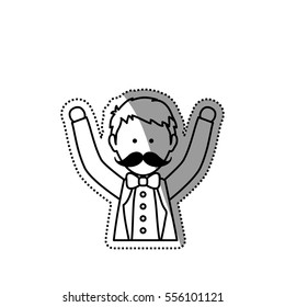Circus tamer cartoon icon vector illustration graphic design