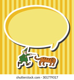 circus tamer theme elements vector,eps