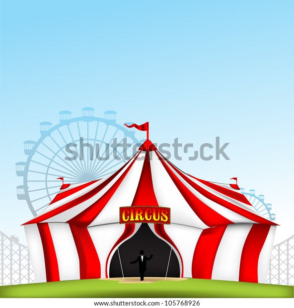 Stock Vektor Circus Tent Bez Autorskych Poplatku 105768926