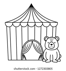 circus tent with bear teddy
