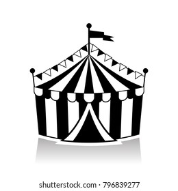 circus tent black and white 