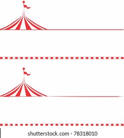 Circus Tent Border.  Ideal For Signs, Posters, Billboards, Carnival Signs, And Advertisements