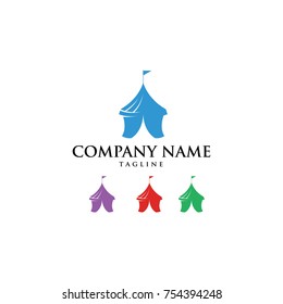CIRCUS TENT CARNIVAL FAIR LOGO VECTOR 