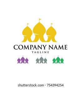 CIRCUS TENT CARNIVAL FAIR LOGO VECTOR 