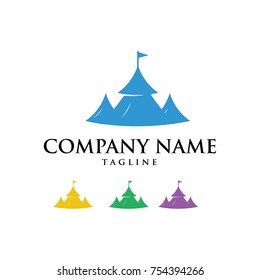 CIRCUS TENT CARNIVAL FAIR LOGO VECTOR 