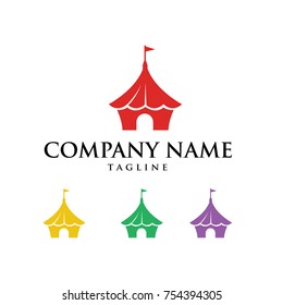 CIRCUS TENT CARNIVAL FAIR LOGO VECTOR 