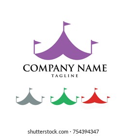 CIRCUS TENT CARNIVAL FAIR LOGO VECTOR 