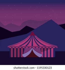 circus tent carnival festival in the night