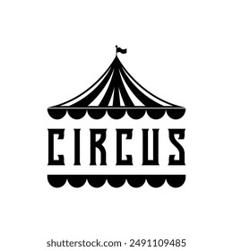 circus tent carnival logo design concept idea