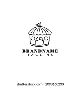 circus tent cartoon logo template icon design modern simple vector illustration