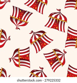 circus tent , cartoon seamless pattern background