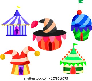 circus tent celebration carnival vector