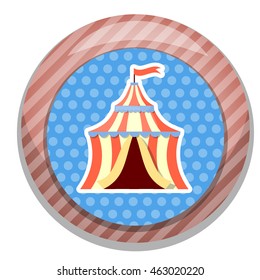 Circus tent colorful icon