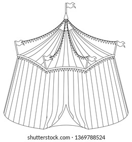 Circus Tent For Coloring Book