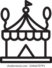 Circus Tent Cultures Outline Icon