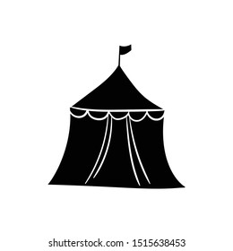 circus tent doodle hand drawing vector 