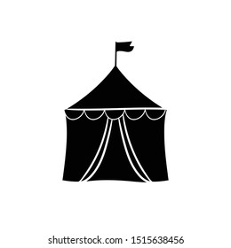 circus tent doodle hand drawing vector 