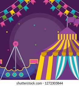 circus tent entertainment icon