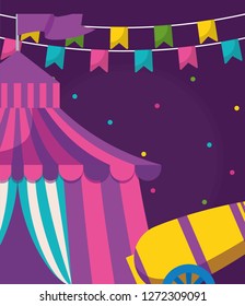 circus tent entertainment icon