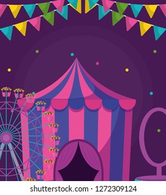 circus tent entertainment icon