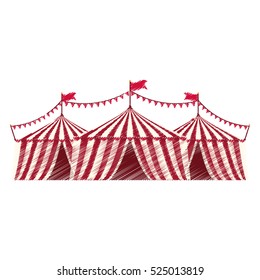 Circus tent festival icon vector illustration graphic design