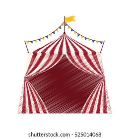 Circus tent festival icon vector illustration graphic design