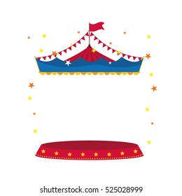 Icono del festival de carpas circo ilustración vectorial diseño gráfico