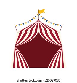 Circus tent festival icon vector illustration graphic design