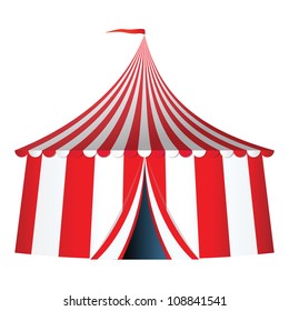 Circus tent with flag vector illustration