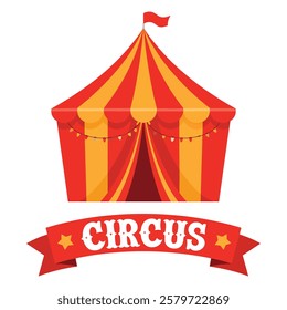 Circus Tent in Flat Design