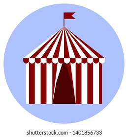 circus tent flat icon. vector 