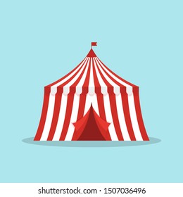 Circus tent. Flat illustration Circus tent. Vector