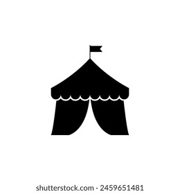 Circus Tent flat vector icon. Simple solid symbol isolated on white background. Circus Tent sign design template for web and mobile UI element