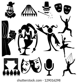 Circus tent frame.     circus silhouettes vector