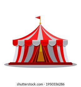 Circus tent front view for your design. Vector illustration.