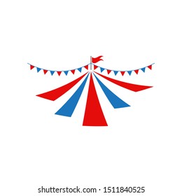 Circus tent graphic design template vector isolated