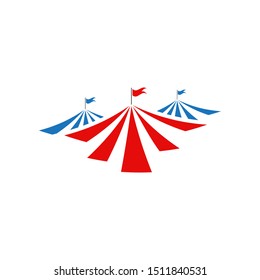 Circus tent graphic design template vector isolated
