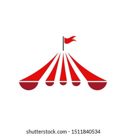 Circus tent graphic design template vector isolated