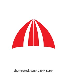 Circus tent graphic design template vector isolated