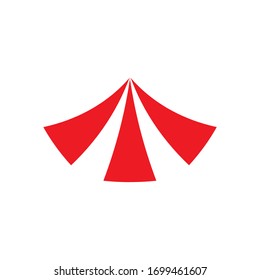 Circus tent graphic design template vector isolated