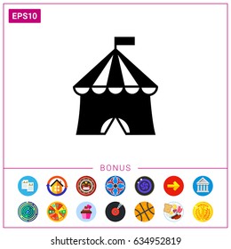 Circus tent icon