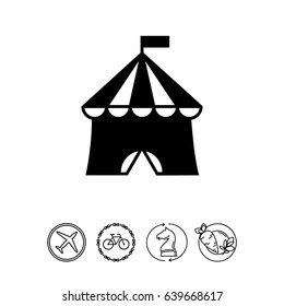 Circus tent icon