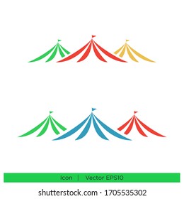 circus tent icon design element logo template vector eps 10