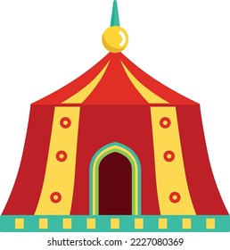 Circus tent icon. Funfair show. Amusement park symbol