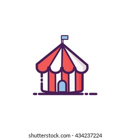 Circus Tent Icon Illustration