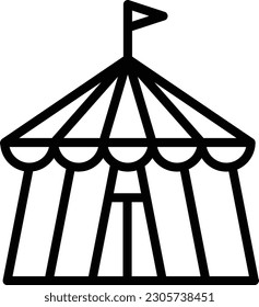 icono de carpa circense vector de fondo aislado