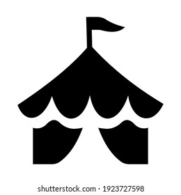 Circus tent icon isolated vector illustration. High quality black style vector icon.